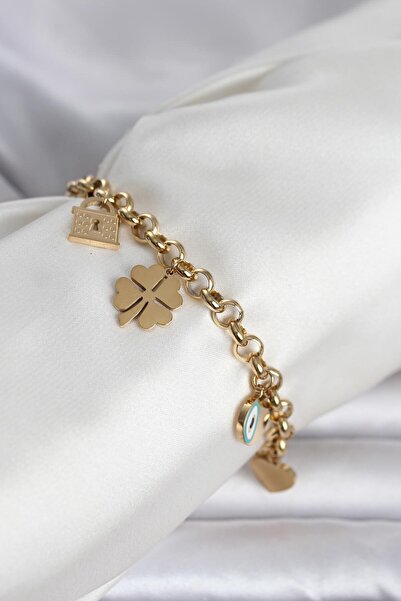 callerrons accessories سوار نسائي ذهبي اللون مع حلية - EBJ260418W41858