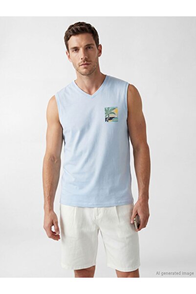 LC Waikiki Lcwaikiki Classic V-Neck Combed Cotton Men's Sleeveless T-Shirt