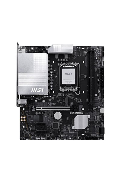 MSI Pro H810M-B Intel H810 Soket 1851 Ddr5 6400+(Oc)Mhz Matx Gaming (Oyuncu) ...