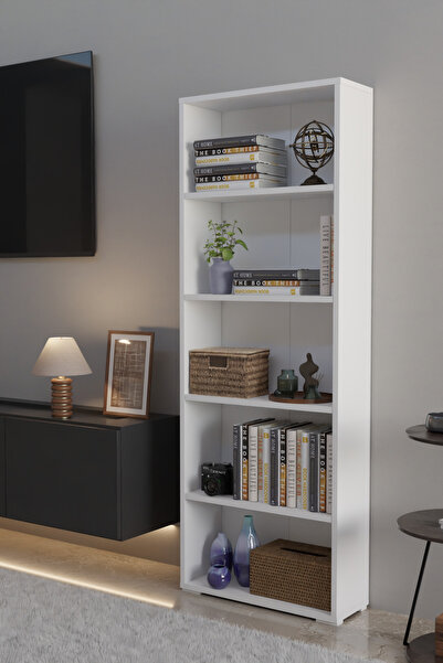DEKOZUM ATLAS Kitaplık Ofis Kitaplık Dekoratif Çok Amaçlı Raf Salon Kitaplık ...
