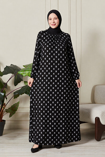 Ferace Γυναικείο Φόρεμα Μητέρας Τεσεττούρ – Μάξι Φόρεμα με Σχέδια σε Μεγάλο Μ...