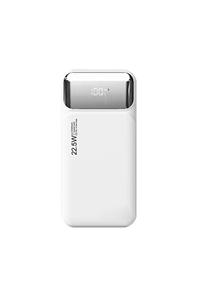 Mobilite 10000 mAh 22.5W Süper Hızlı Şarj Dahili Kablolu Dijital LED Gösterge...