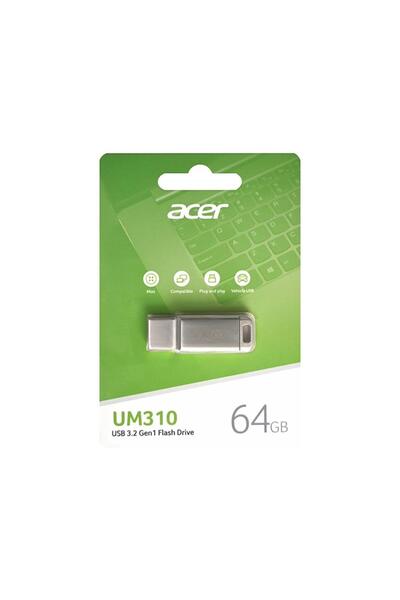 ACER 64Gb Usb3.2 Um310-64Gb Metal Flash Bellek
