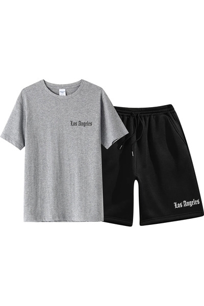 HOFFNUNG Σετ σορτς μπλουζάκι UNISEX με 2 κλωστές Λος Άντζελες