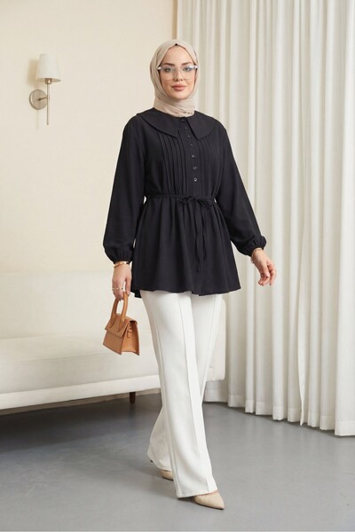 Modamorfo Πουκάμισο Bebe Yaka με λεπτομέρεια διπλώματος στο μπροστινό μέρος κ...