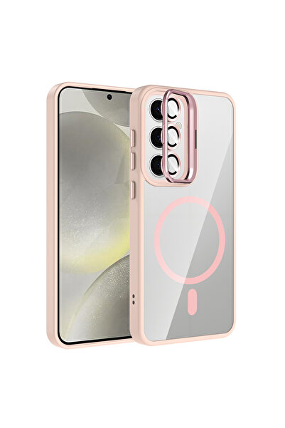 UnDePlus Samsung Galaxy S25 FE Kılıf Kamera Lens Hediyeli Standlı M-Safe Şarj...