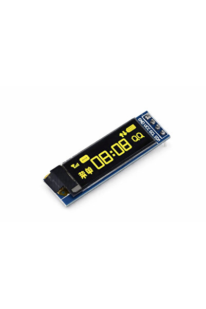 Meon Robotik Otomasyon 0.91 İnç OLED Ekran Modülü 128x32 SSD1306 I2C Sarı – A...
