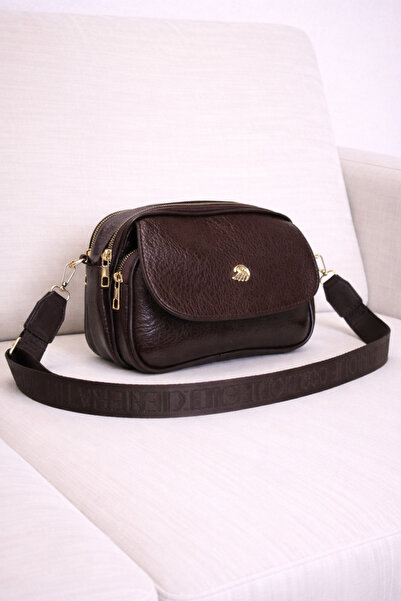 MILANOFOX Γυναικεία δερμάτινη τσάντα ώμου με 3 θήκες, ρυθμιζόμενο λουράκι με ...