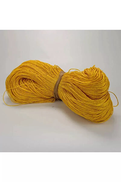 Mestore Yellow color jute paper rope bag rope supla rope no:59 - (550-600 gr)