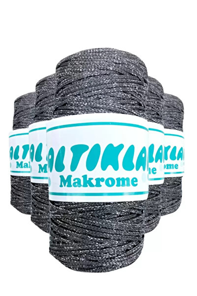 Mestore 5 bucăți șnur de macrame din poliester cu sclipici S-420
