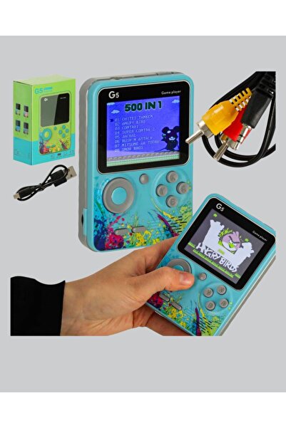 Sepetink 500 Oyunlu G5 Retro Mini Oyun Konsolu 3 İnç Ekran ve TV Desteği