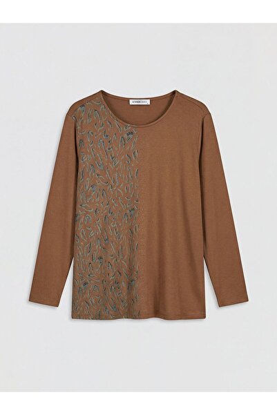 LC Waikiki Lcw Grace Crew Neck Patterned Blouse