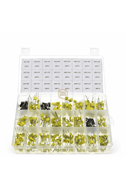 Meon Robotik Otomasyon 460 Adet nF/mF Polyester Kondansatör Seti – 24 Farklı ...