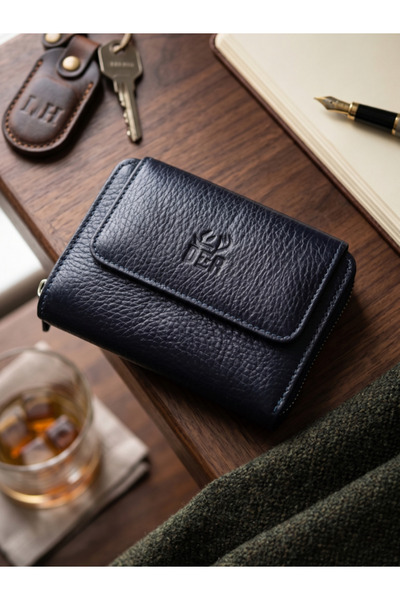 DEERDERİ Γυναικείο πορτοφόλι από γνήσιο δέρμα με φερμουάρ Grand Model