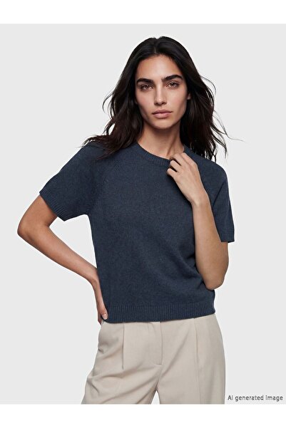 LC Waikiki Lcw Vision Indigo Crew Neck Short Sleeve Women's Knitwear Sweater