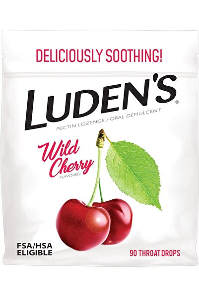 LUDENS Luden's Wild Cherry Throat Drops for Daily Throat Irritation and Dry M...