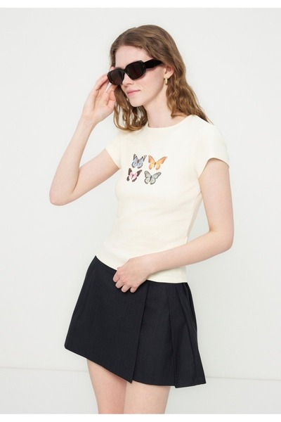 ZAVIXO Women's Crop Top Basic 100% Cotton Stretch Fabric Modern and Stylish D...