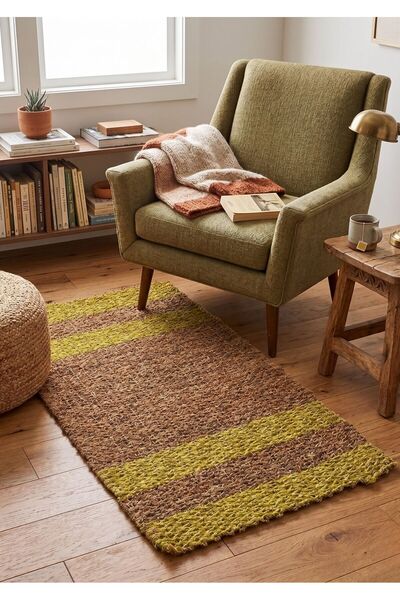 Lessio Home Pekin Dikdörtgen Enceng (SuSümbülü) Kilim -120x60 cm Dekoratif An...