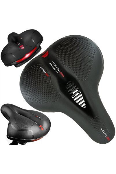 VERK Μαύρη σέλα ποδηλάτου με αφρό και ανακλαστική ταινία