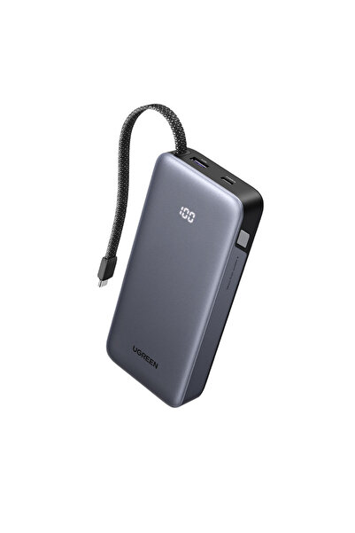 Ugreen PB536-55988B 45W 20K Power Bank Built-in Cable GRAY