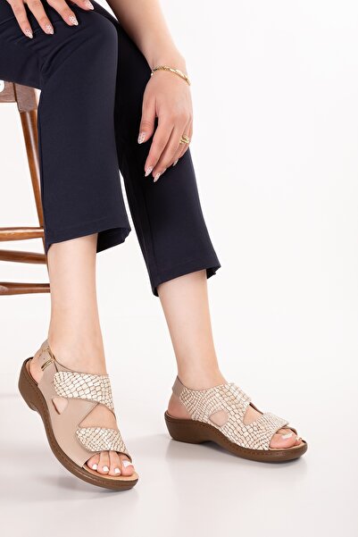 Gondol Γυναικεία ορθοπεδικά άνετα σανδάλια από γνήσιο δέρμα με αφαιρούμενη ει...