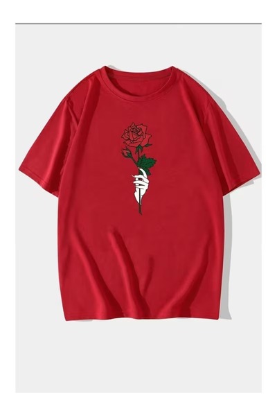 ZİYMO Rose Printed Women's T-Shirt