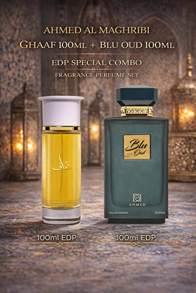 Ahmed Al Maghribi مجموعة عطور خاصة للرجال والنساء تتضمن عطر غاف 100 مل وبلو ع...