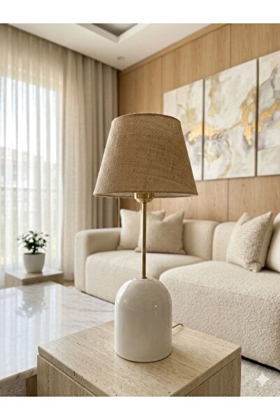 Emg DesiGn Kumaş Başlıklı Beyaz huni modern Vintage Bohem abajur Gece lambası...
