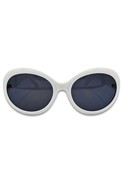 Matteo Ferari Στρογγυλά γυαλιά ηλίου για γυναίκες, λευκός σκελετός, UV400, ρε...