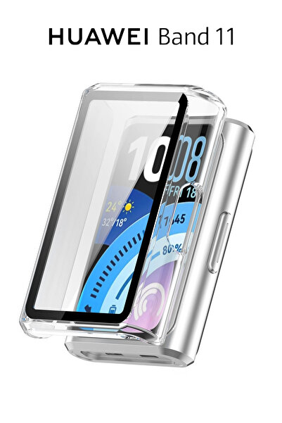 Nezih Case Huawei Band 11 Uyumlu A+ Kalite Sert PC Kasa ve Ekran Koruyucu