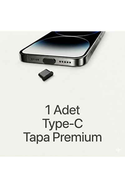 emrebilisim Premium Type-C Şarj Girişi Koruyucu Tapa – Toz Geçirmez Silikon K...