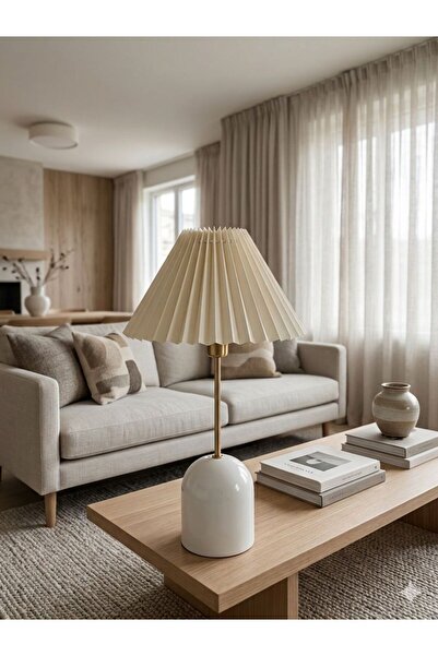 Emg DesiGn Kumaş Başlıklı Beyaz huni modern Vintage Bohem abajur Gece lambası...