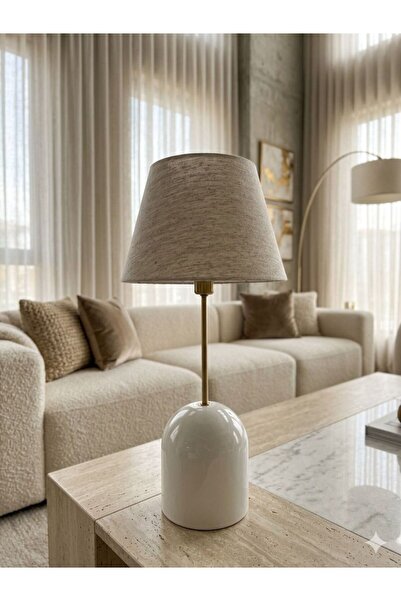 Emg DesiGn Kumaş Başlıklı Beyaz huni modern Vintage Bohem abajur Gece lambası...