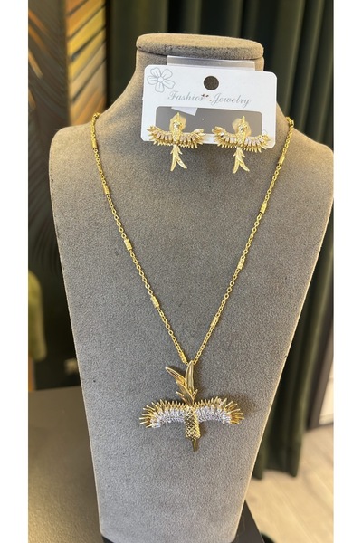 gozdeasutayaccessory مجموعة أقراط قلادة