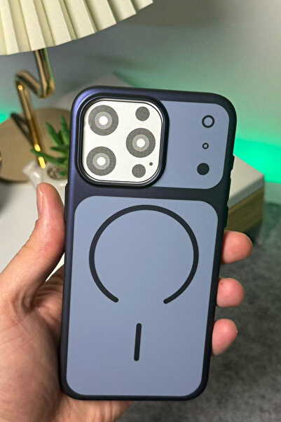WANNA PROTECT iPhone 16 Pro Max Metalik Dokulu Telefon Kılıfı Magesafe Özelli...