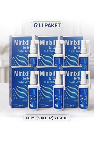 Humanis Minixil Forte %5 Deri Spreyi (60 ml) - Altılı Paket