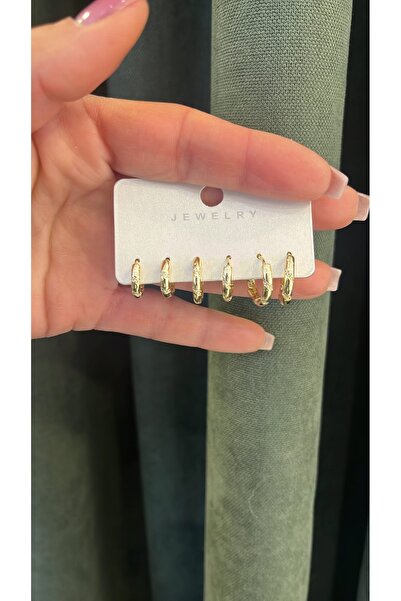 gozdeasutayaccessory Gold Hoop Multiple Earrings