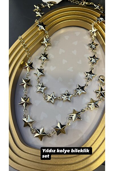 gozdeasutayaccessory Star Necklace Bracelet Set