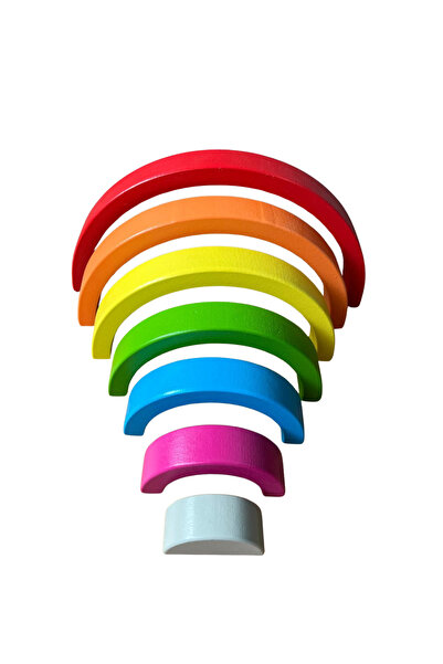 OEM Joc Montessori Curcubeu multicolor din lemn