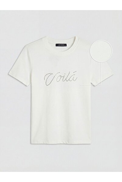 LC Waikiki Μπλούζα LCW Vision με λαιμόκοψη ποδηλάτου και πέτρες