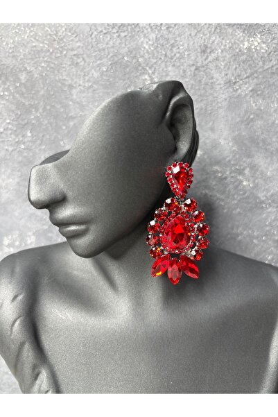 Hayalperest boncuk Crystal Stone Elegant Cut Dangle Earrings Bridal Wedding J...