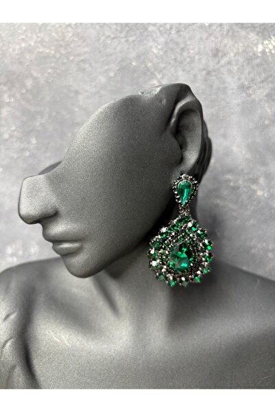 Hayalperest boncuk Elegant Crystal Stone Model Bridal Wedding Henna Earrings