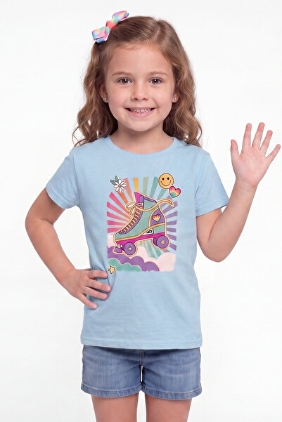 Modmey Printed Short Sleeve T-Shirt for Girls B18