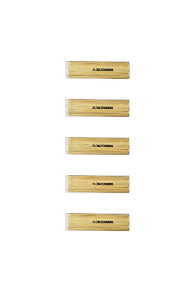 omeyva Ahşap Bambu Sivri Uçlu Patates Kızartma Çubuğu Çöp Şiş - Boy:35 Cm./En...