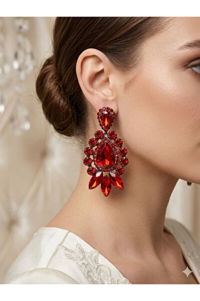 ESPEREST Crystal Stone Elegant Cut Dangle Earrings Bridal Wedding Jewelry