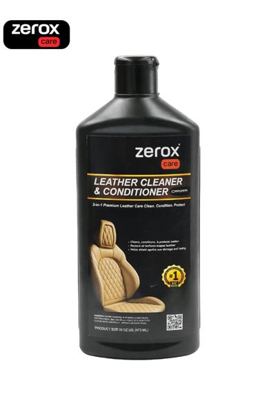 Zerox Premium Leather Cleaner and Conditioner for Seats, Sofas, and Accessori...
