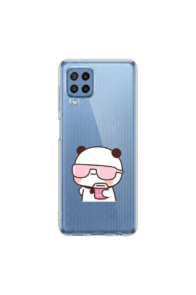 PPKin Samsung Galaxy M32 Compatible Couple 3/2 Design Transparent Case
