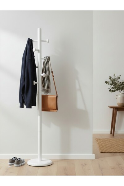 KleinHaus Furniture Mantar Ahşap Ayaklı Askılık