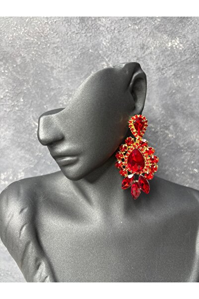 Hayalperest boncuk Crystal Stone Elegant Cut Dangle Earrings Bridal Wedding J...