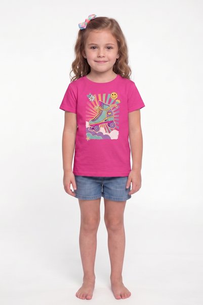 Modmey Printed Short Sleeve T-Shirt for Girls B18